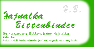 hajnalka bittenbinder business card